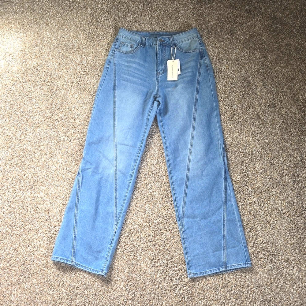 Vintage denim straight leg pants